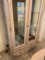 Eiken vitrinekast, Ophalen, Gebruikt, 100 tot 150 cm, Eikenhout