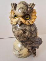 Hibou en albâtre, bon état, 17 cm de haut, Vintage, Enlèvement ou Envoi, Comme neuf