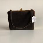 vintage suède minaudière soiréetasje met compartimentjes, Ophalen of Verzenden, Gebruikt, Zwart, Avondtasje