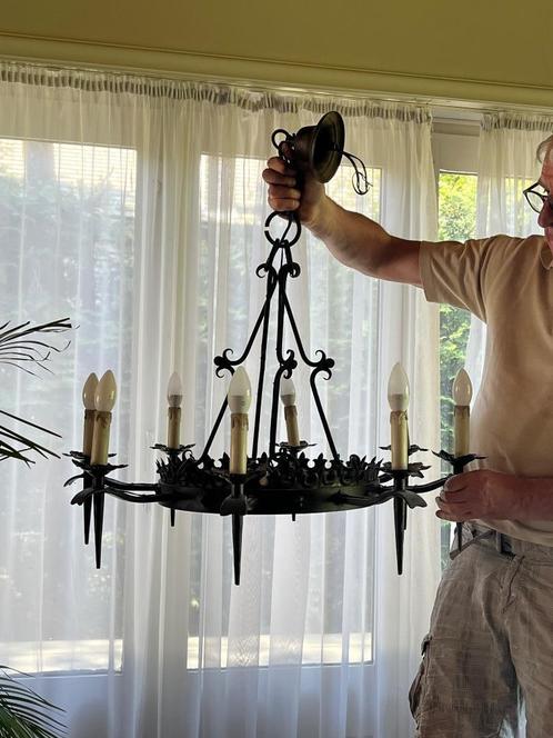 Luster, Huis en Inrichting, Lampen | Kroonluchters, Gebruikt, Metaal, Ophalen