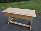 Houten schoolbank Vintage  massief houten originele schoolba, Ophalen