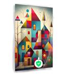 Abstracte stad Poster 80x120cm mat., Huis en Inrichting, Woonaccessoires | Schilderijen, Tekeningen en Foto's, Nieuw, Foto of Poster