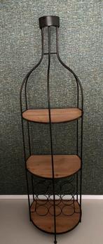 Wijnrek Morgan, naturel/zwart, H 155 cm, Huis en Inrichting, Woonaccessoires | Wijnrekken, Ophalen, Zo goed als nieuw, 25 flessen of meer