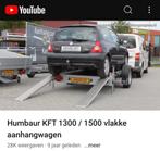 Humbaur KFT1500 met HUIF kleine autoremorque, Auto diversen, Aanhangers en Bagagewagens, Ophalen, Gebruikt