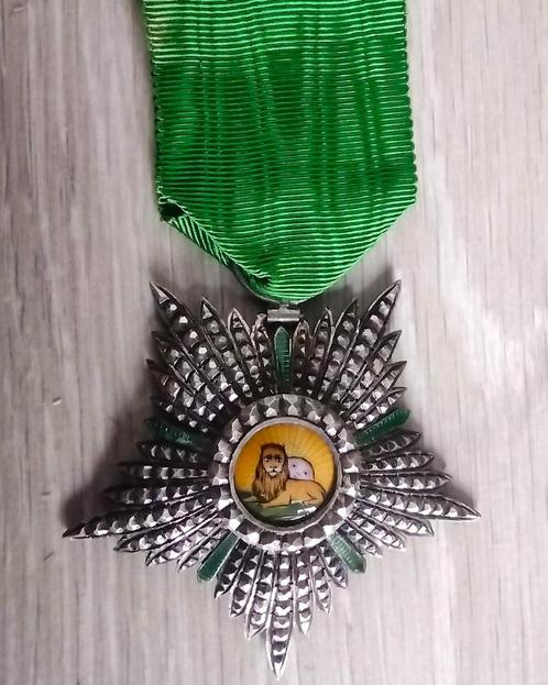 Perzische Orde van de Leeuw en de Zon  Kadjar 5 takken 4, Verzamelen, Militaria | Algemeen, Ophalen