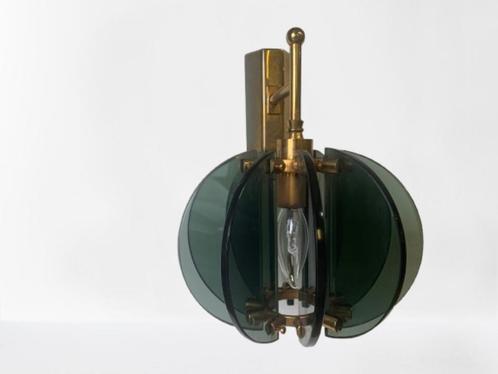 Wandlamp van Gino Paroldo voor Fontana Arte, Huis en Inrichting, Lampen | Wandlampen, Gebruikt, Glas, Metaal, Ophalen