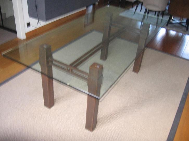 met de hand gemaakte eettafel, Huis en Inrichting, Tafels | Eettafels, Zo goed als nieuw, 50 tot 100 cm, 150 tot 200 cm, Vijf personen of meer