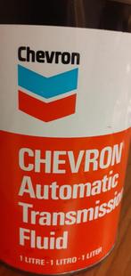 Chevron 1L Transmissieolie kan. Olie Kan Caltex Texaco 70's, Ophalen of Verzenden, Zo goed als nieuw, Verpakking