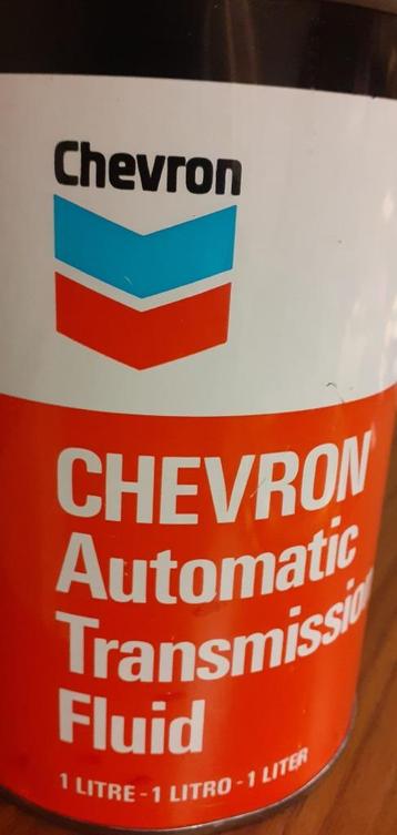 Chevron 1L Transmissieolie kan. Olie Kan Caltex Texaco 70's beschikbaar voor biedingen