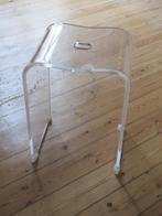 Tabouret design plexiglas transparent pour douche., Ophalen, Gebruikt, Kunststof