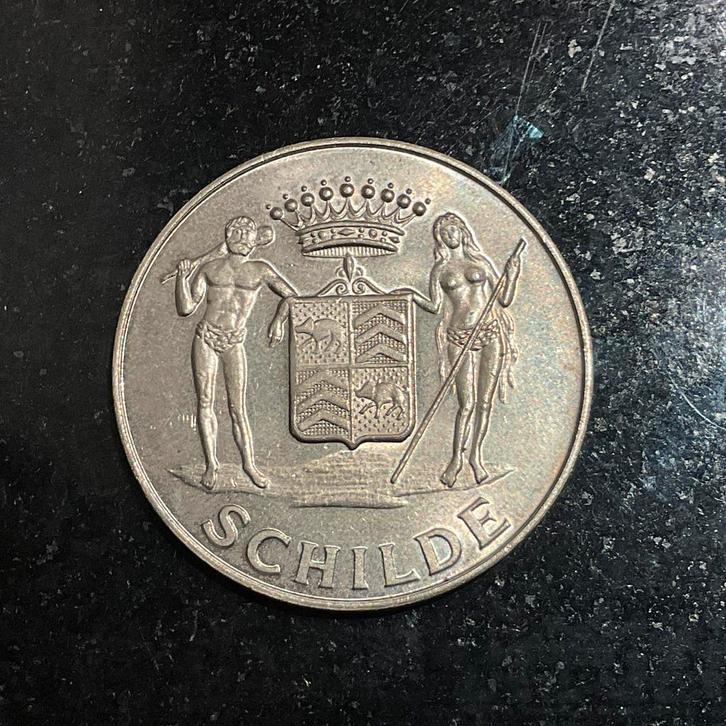 SCHILDE -prachtige gemeentepenning met gemeenteschild-1981, Postzegels en Munten, Munten | België, Losse munt, Overig, Ophalen of Verzenden