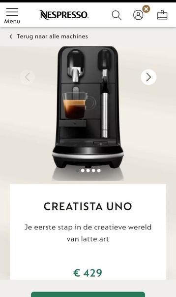 Creatista uno beschikbaar voor biedingen