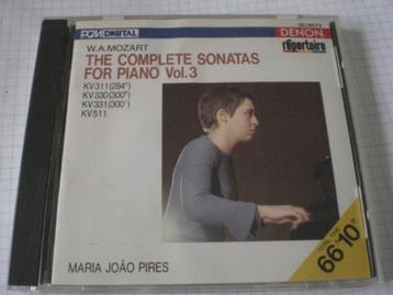 CD: W.A.Mozart:The Complete Sonatas For Piano Vol. 3 beschikbaar voor biedingen
