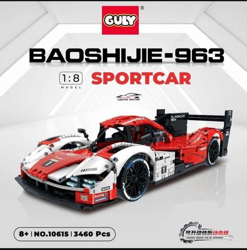 NIEUW Guly 10615 porsche 963 1:8 schaal 3460pcs, Kinderen en Baby's, Speelgoed | Duplo en Lego, Nieuw, Lego, Ophalen