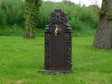 Fontaine élégante - avec robinet en laiton - Alu - Marron fo