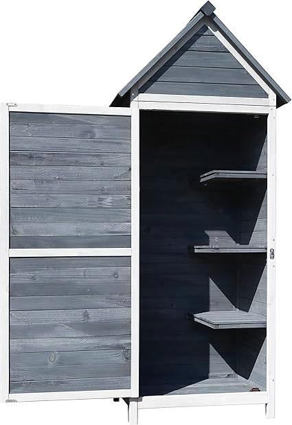 Tuinkast van hout | Grijs | Schuur | GRATIS LEVERING, Tuin en Terras, Bergingen en Tuinkasten, Nieuw, Overige typen, Hout, Verzenden