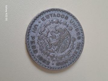 Mexico, één peso 1962, zilveren biljet, Ophalen of Verzenden, Losse munt, Zilver