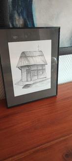 potloodtekening kapel, Antiek en Kunst, Ophalen of Verzenden