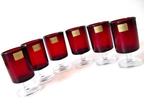 6 Bordeaux likeurglazen van Luminarc (in doos), Antiek en Kunst, Antiek | Glaswerk en Kristal, Ophalen of Verzenden
