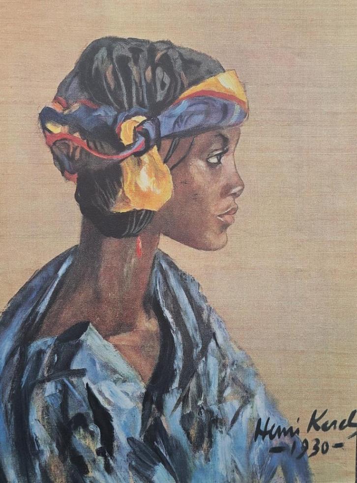 N’ Goye, “ Princesse Africaine “  Henri Kerels (1896-1956), Antiek en Kunst, Kunst | Schilderijen | Klassiek, Ophalen of Verzenden
