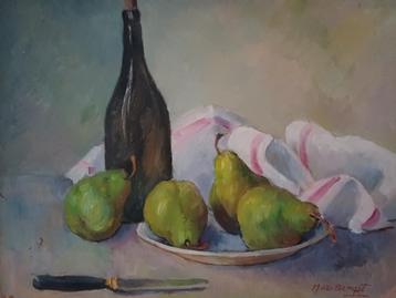 Schilderdoek met stilleven van M. VAN DEN BEMPT beschikbaar voor biedingen