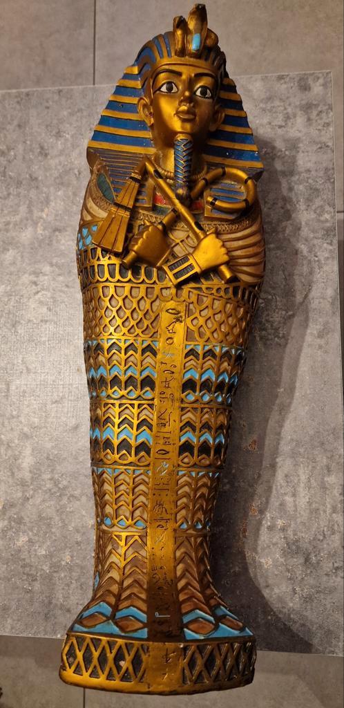 TOUTÂNKHAMUN sarcofaag + kleine binnensarcofaag 5,10KG, Antiek en Kunst, Kunst | Niet-Westerse kunst, Ophalen