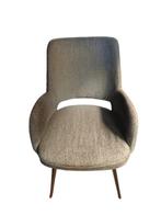 Lot de 2 chaises de salle à manger tissu/pieds méta, Enlèvement, Bois