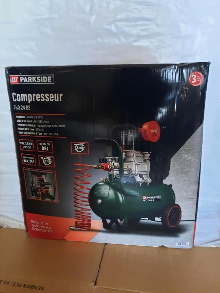 Compresseur d'air Parkside PKO 24 B2. Neuf., Bricolage & Construction, Compresseurs, Neuf, 10 bars ou plus, Moins de 25 litres