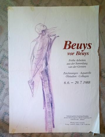 Affiche Joseph Beuys 1988 Bruxelles, Enlèvement ou Envoi, Utilisé, Rectangulaire vertical, Autres sujets/thèmes