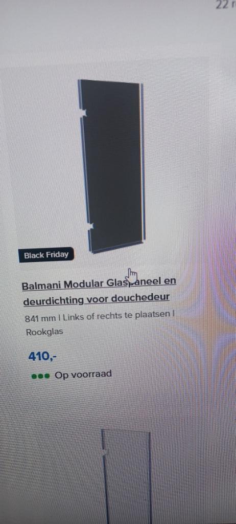 Douchedeur met scharnieren en greep, Doe-het-zelf en Bouw, Sanitair, Nieuw, Ophalen of Verzenden