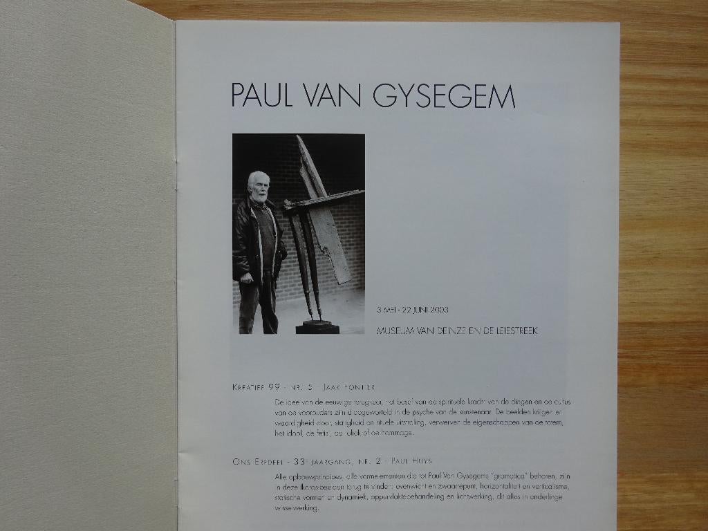 Paul Van Gysegem; 2003 Mudel, Deinze, Boeken, Kunst en Cultuur | Beeldend, Nieuw, Beeldhouwkunst, Ophalen of Verzenden