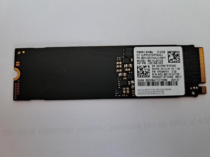SSD Samsung M.2 512GB, Informatique & Logiciels, Disques durs, Utilisé, Interne, SATA, Enlèvement ou Envoi