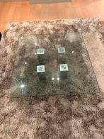 Glazen salontafel, Huis en Inrichting, Ophalen, Gebruikt, Vierkant, Glas