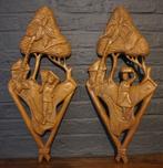 2 Congolese houtsnijwerken - 52 cm x 23 cm, Antiek en Kunst, Kunst | Beelden en Houtsnijwerken, Ophalen of Verzenden