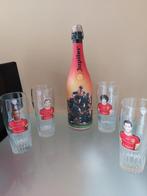 Fles en 5 glazen Jupiler Diables Rouges, Verzamelen, Ophalen of Verzenden, Nieuw