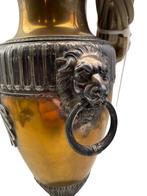 Orivit Art Nouveau lampenvoet rond 1900 verzilverd metaal, Ophalen of Verzenden, Zilver