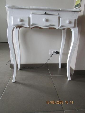BOUDOIRTAFEL - KAPTAFEL - HOUT - WIT beschikbaar voor biedingen