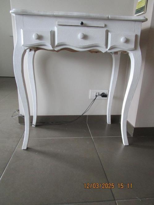 BOUDOIRTAFEL - KAPTAFEL - HOUT - WIT, Huis en Inrichting, Overige Huis en Inrichting, Gebruikt, Ophalen