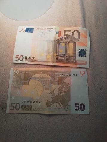 2x 50 euro  uit 2002 beschikbaar voor biedingen