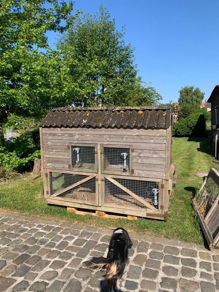 Clapier à lapins, Animaux & Accessoires, Rongeurs & Lapins | Cages & Clapiers, Utilisé, Niche, 90 cm ou plus, 110 cm ou plus, Lapin