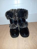 MOOIE ENKELLAARZEN MET BONT, Ophalen of Verzenden, Zo goed als nieuw, Zwart, Lage of Enkellaarzen