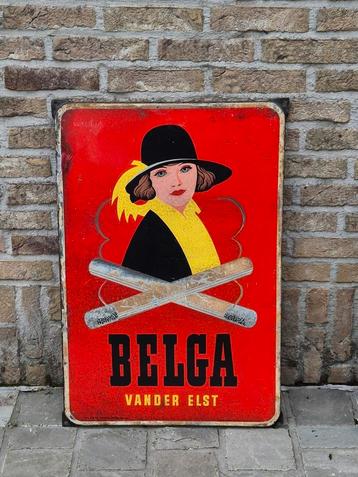 Oud emaillebord Belga Vander Elst  1952 .Reclamebord beschikbaar voor biedingen