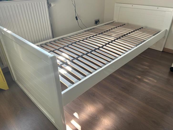 Babybed en eenpersoonsbed (Doorgroeibed), Kinderen en Baby's, Kinderkamer | Bedden, Gebruikt, 180 cm of meer, 85 tot 100 cm, Lattenbodem