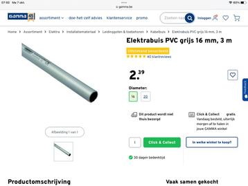 Gezocht PVC buis voor elektrische kabels disponible aux enchères