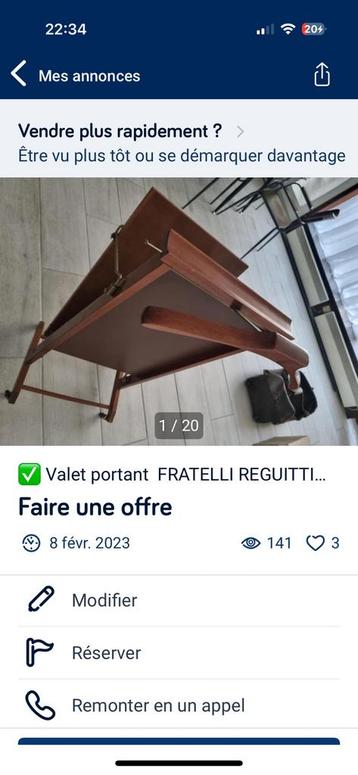 🇮🇹voor kenners valet Fratelli Reguitti jaar 50’s / 60’s beschikbaar voor biedingen