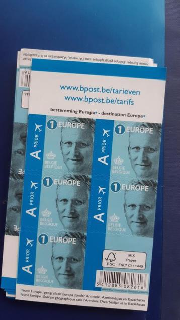 feuillets timbres valeur 1 A prior Vellen van 5 zelfkkevende, Neuf, Enlèvement, Autre, Non oblitéré