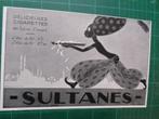 Sultanes cigarettes - publicité papier - 1928, Ophalen of Verzenden, Gebruikt, Overige typen