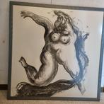 Prachtig kunstwerk in degelijk kader, Ophalen