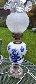 Tafellamp Met Olielamp Look - Delfts Blauw, Ophalen