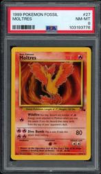 Moltres PSA 8 - 27/62 - Fossil 1999, Hobby en Vrije tijd, Verzamelkaartspellen | Pokémon, Verzenden, Zo goed als nieuw, Losse kaart